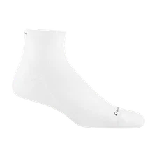Darn Tough 1055 White Men's Coolmax® Run Quarter Ultra-Lightweight Running Socks