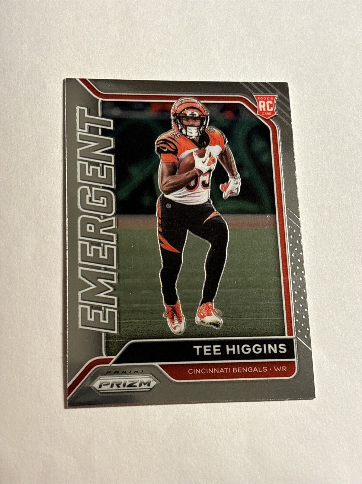 2020 Panini Prizm Tee Higgins Emergent Rookie RC #17 Cincinnati Bengals