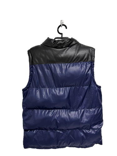Blac Label Junior's Sleeveless Navy Blue And Black Zip Up Puffer Vest Size L - Picture 3 of 10