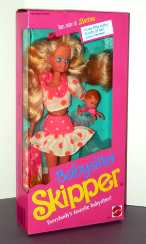 1990 Vintage Barbie Babysitter Skipper Doll #9433 New in Mint Box - Picture 2 of 10