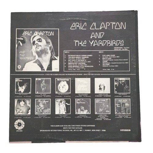 Eric Clapton Lot– Slowhand & W/Yardbirds Vinyl, LP NM/NM & Vg+/VG+ Ultra-sonic - Picture 6 of 6