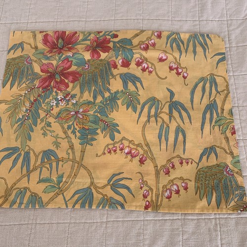 Yves DeLorme Tropical Floral Boudior Sham France Yellow - Picture 5 of 6