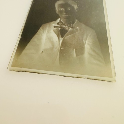 Antique Glass Negative Young Boy Suit Bow Tie 5 x 4 in Dry Plate C1912 - Picture 4 of 4