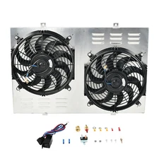 For 1970-1981 Chevy Camaro Monte Carlo G-Body Radiator Electric Fan Shroud+Relay