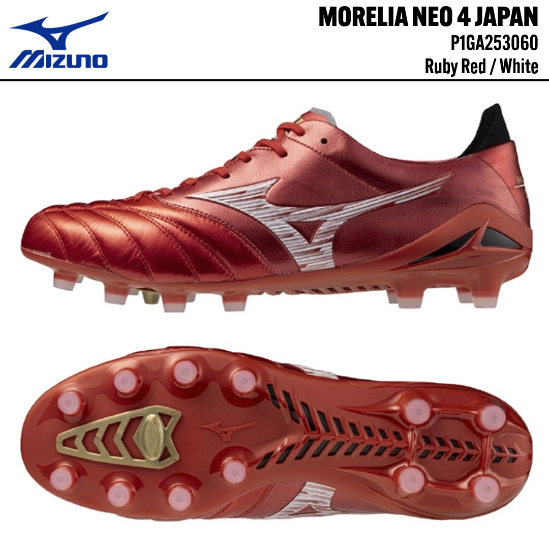 MORELIA NEO 4 赤 サッカーシューズ Mizuno MORELIA NEO 4 JAPAN P1GA253060 Football Soccer Cleat