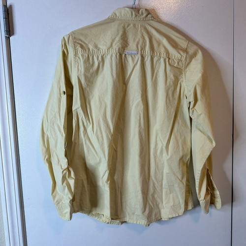 Women vintage yellow pastel Columbia Sportswear shirt 90's Size Large - Picture 4 of 4