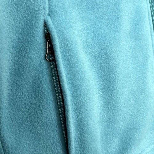 Columbia Youth Girls Full Zip Fleece Jacket Size 18 (XL) Aqua Zip Pockets - Picture 9 of 13