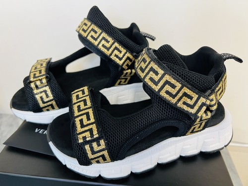 VERSACE Kids Mini Me Greca Neoprene Strap Sandals, Size 31 EU/13 Child US, $450 - Picture 5 of 15