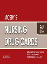 Mosby's Nursing Drug Cards, 24e, BC-CNS, MEd, MS 9780323416382 Free Shipping.=