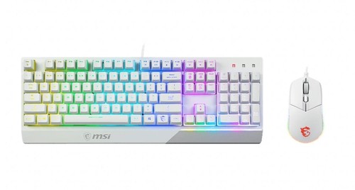 4719072813895 MSI Vigor GK30 Combo USB QWERTY Keyboard + Mouse GM11 White MSI - Picture 2 of 6