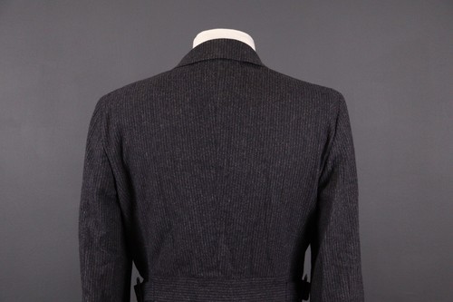 MAX MARA Gray Wool Angora Stripe Skirt Suit Blazer Skirt Size US 12 - Picture 6 of 22