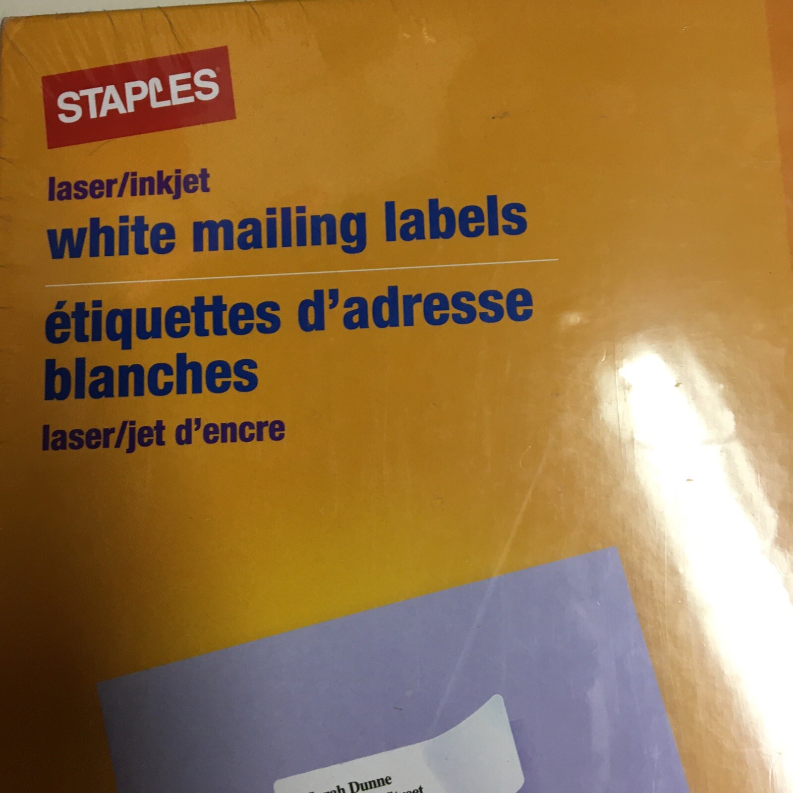 Staples White Mailing Labels 5160/8160 ,7500 labels,1x2 5/8in eBay