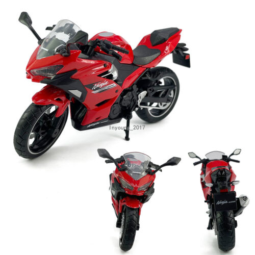 1:12 2023 Kawasaki Ninja 400 Motorcycle Model Diecast Toy Vehicle for Boys Red - Picture 9 of 9