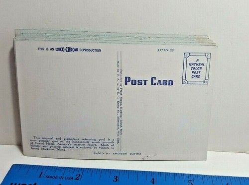 Lot of 25 Vintage Eckco-Chrome Postcards New Swimming Pool Grand Hotel Michigan - Picture 2 of 3