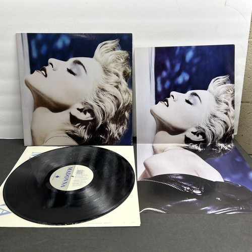 MADONNA TRUE BLUE 1986 SIRE RECORDS LP 25442-1 VINYL EX W/ POSTER INC.