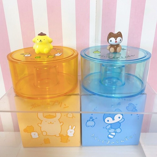 Sanrio Pompom Purin Taraigumano Laundry Accessory Case Box Set Acrylic Blue - Picture 13 of 24