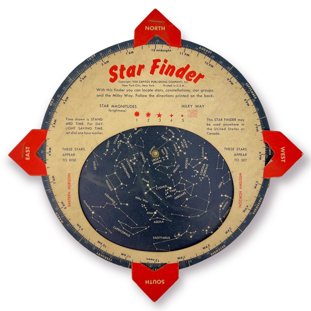 Vintage 1958 STAR FINDER Constellation Map Calculator Wheel Vintage 1958 STAR FINDER Constellation Map Calculator Wheel