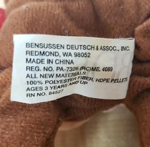 Peluche vintage BD&A Nintendo 64 Super Mario Bros BDA N64 1997 Donkey Kong Bean - Imagen 14 de 14