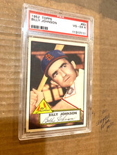 BILLY JOHNSON 1952 TOPPS BASEBALL CARD #83 PSA 4 VG-EX ICONIC SET GRADED