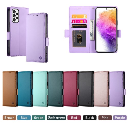 Custodia a portafoglio in pelle per Samsung Galaxy A55 A35 A15 A05S A05 - Foto 4 di 21