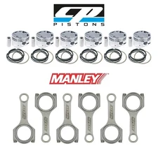 CP Pistons 87 mm 9.0:1 CR & Manley H-Beam Rods Fits Toyota Supra2JZ 2JZ-GE / GET