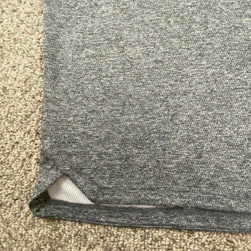 adidas Shirt Mens Medium Gray Spell Out Logo Athletic Short Sleeve Tee Pullover - Picture 4 of 13