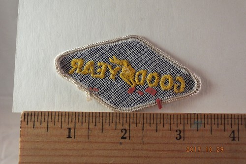 Vintage Good Year Tires Embroidered Sew-on Patch 3.25"x1.75" - Picture 2 of 2