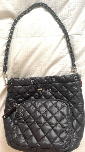 MZ Wallace Crosby drawstring bucket bag, Black, New - Picture 2 of 9