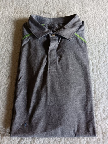 Peter Millar Mens Sz Large Gray CROWN SPORT Golf ⛳ Polo Shirt - Picture 2 of 9