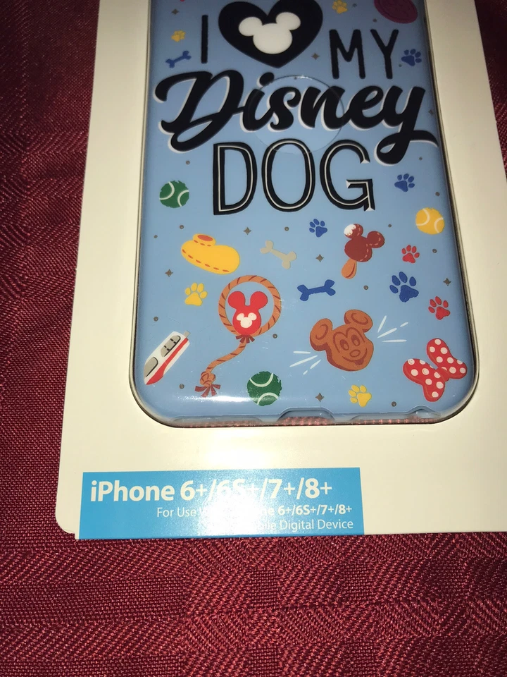 DISNEY PARKS DISNEY DOGS I LOVE MY DISNEY DOG iPHONE 6+/6S+/7+/8+ CUBIERTA 3D NUEVO Foto 3 de 4