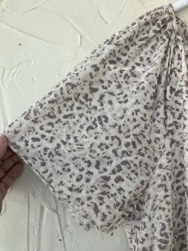 NUEVO CON ETIQUETAS RAILS TALLA S Pullover Algodón Línea A Babydoll Mini Cheetah Clarissa Vestido - Imagen 9 de 17