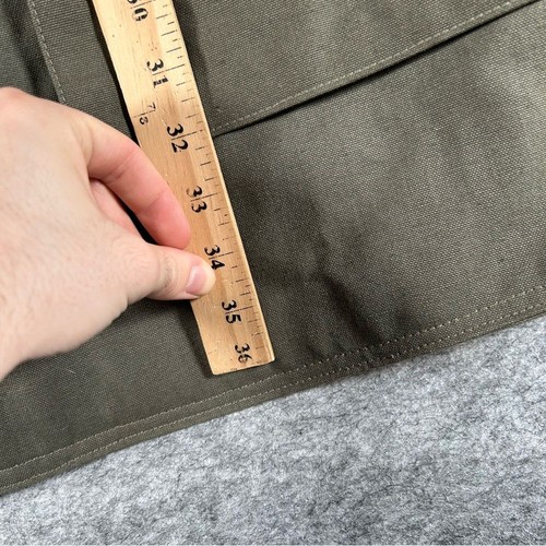 Vintage WW2 German Swedish Jacket XL Mens Green Sheepskin M1909 Parka Overcoat - Picture 7 of 10