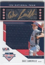 2019 Cale Lansville USA Stars & Stripes Silhouettes ROOKIE AUTO JERSEY /89 - CC