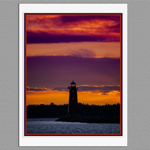 6 tarjetas fotográficas de felicitación con notas artísticas en blanco del faro del medio oeste de Minnesota Wisconsin - Imagen 4 de 7