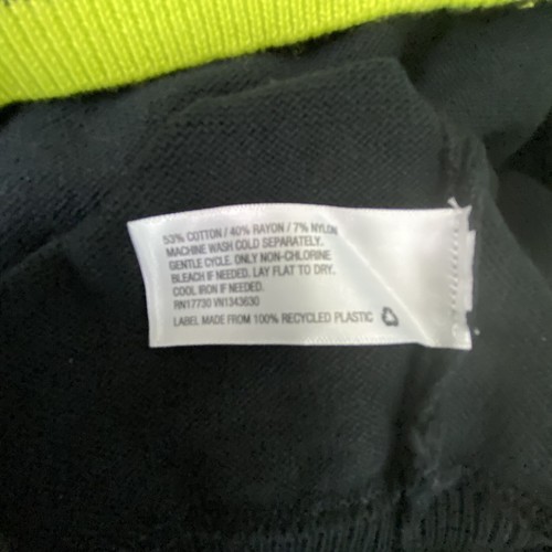 Women’s Faux Wrap Cropped Sweater Future Collective Black Neon Green 3X - Picture 5 of 10