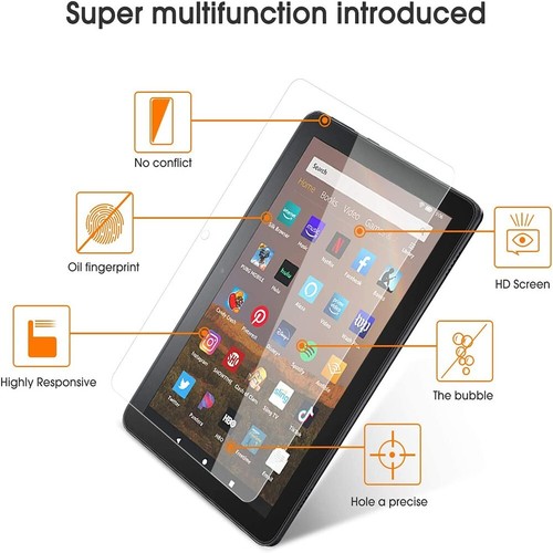 9H Tempered Glass Screen Protector For Amazon Fire HD 10 Kids pro 2021 11th Gen - Afbeelding 9 van 10