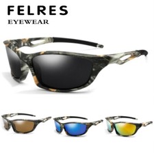 Men Polarized Sunglasses Camouflage Frame Sport Outdoor Driving Fishing Glasses