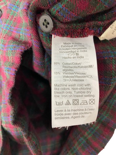 Madewell Womens Medium Button Shirt Oversized Popover Textured Multi Boxy Fit - Picture 8 of 8