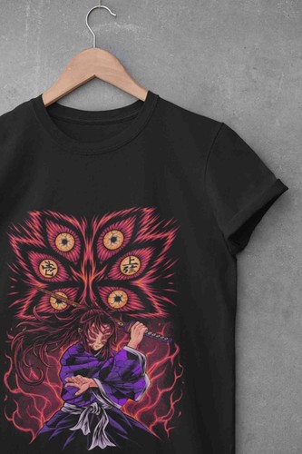 Demon Slayer Shirt Kokushibo Upper Moon 1 Tshirt Zenitsu T-Shirt Muzan Tanjiro - Picture 4 of 6