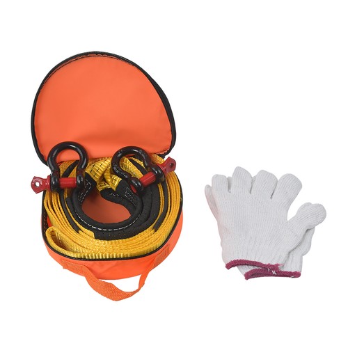 Towing Pull Strap 5m Tow Strap 10 Ton Heavy Duty Car Road Recovery Rope +2 Hooks - Picture 14 of 19