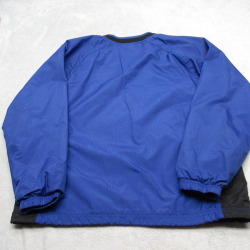 Vintage Cabelas Jacket Mens Medium Blue V-Neck Pullover Ripstop Waterproof LOGO - Picture 3 of 11