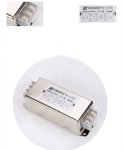 YUNSANDA single-phase AC three-stage terminal 6A Power filter 220V CW4L3-20A-S - Picture 8 of 17