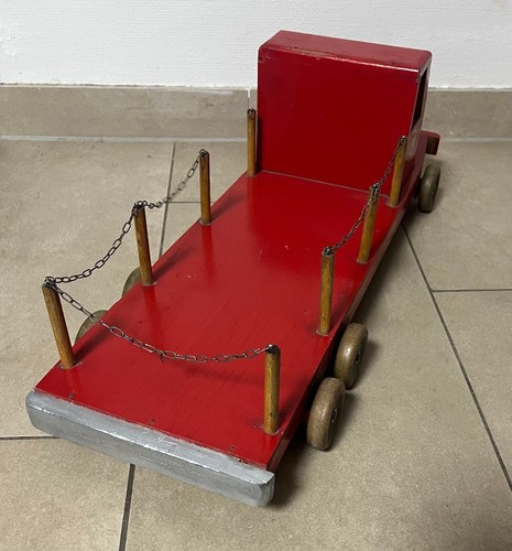 SIO Pritschen LKW mit 2 Bären Holz 60er Jahre antik - Bild 7 von 9