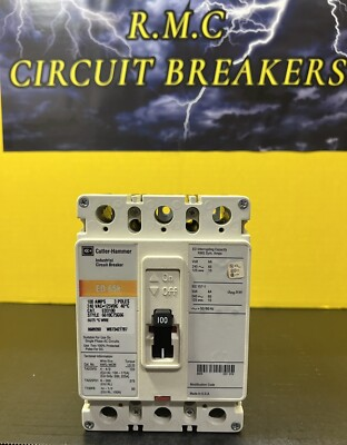#ad Eaton Cutler Hammer ED3100 3 Pole 100 Amp 240VAC 125VDC Circuit Breaker $200.00