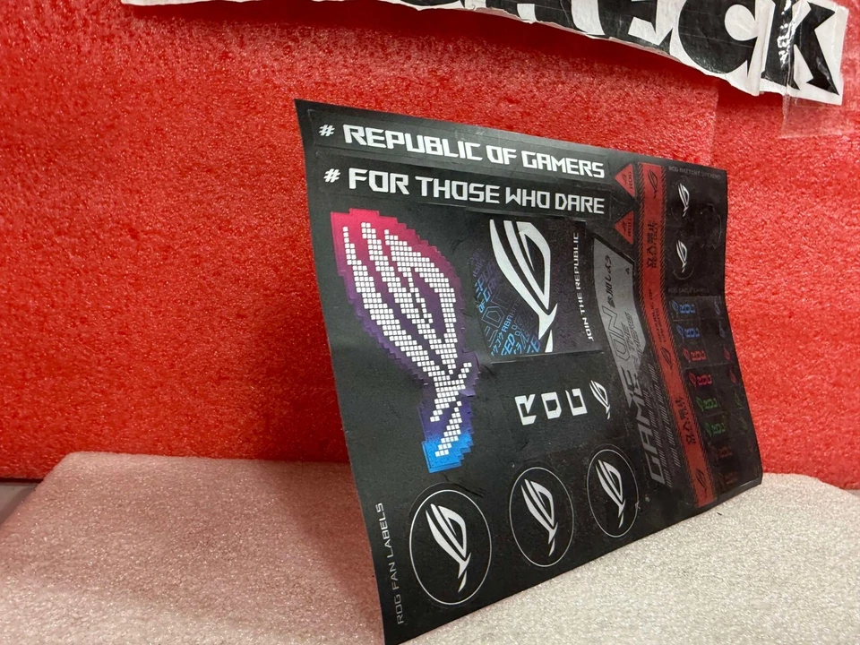 Genuine ASUS ROG Decals stickers Set. 21cm X 14cm - Image 4 of 4