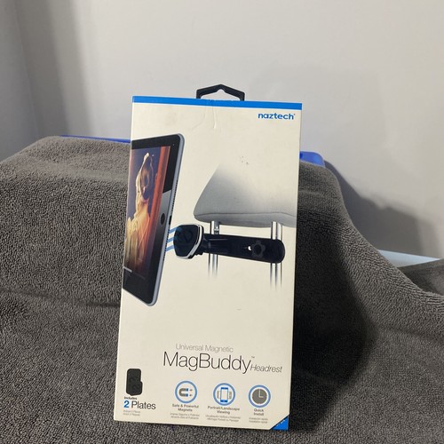 Naztech MagBuddy Hands-Free Magnetic Mobile Device Headrest Mount - Black - New - Picture 1 of 4