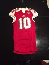 Game Worn Used Miami Red Hawks Football Jersey Adidas Size L #10
