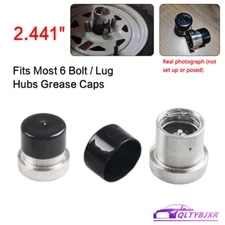 2Pcs 2.441" Trailer Wheel Hub Bearing Buddy Stainless Steel w/Protective Bra