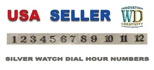 SILVER Watch Dial Hour Markers Numbers Numerals dots Index  Parts Repair
