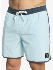 Image of Quiksilver Mens Original Scallop 17" Surf Swim Swimming Shorts - Sky Blue